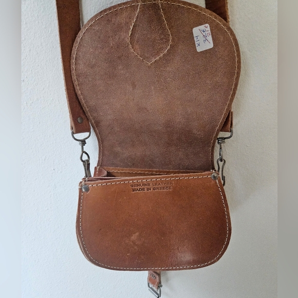 Mini Leather Crossbody Bag Made in Greece - Picture 4 of 9